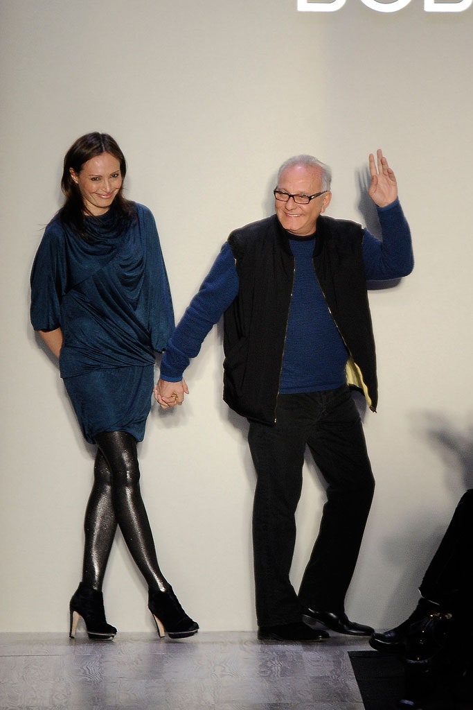 blue silk draped dress