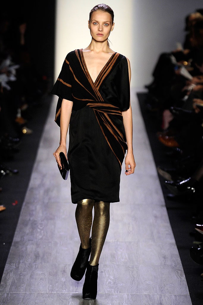 black silk fitted dress