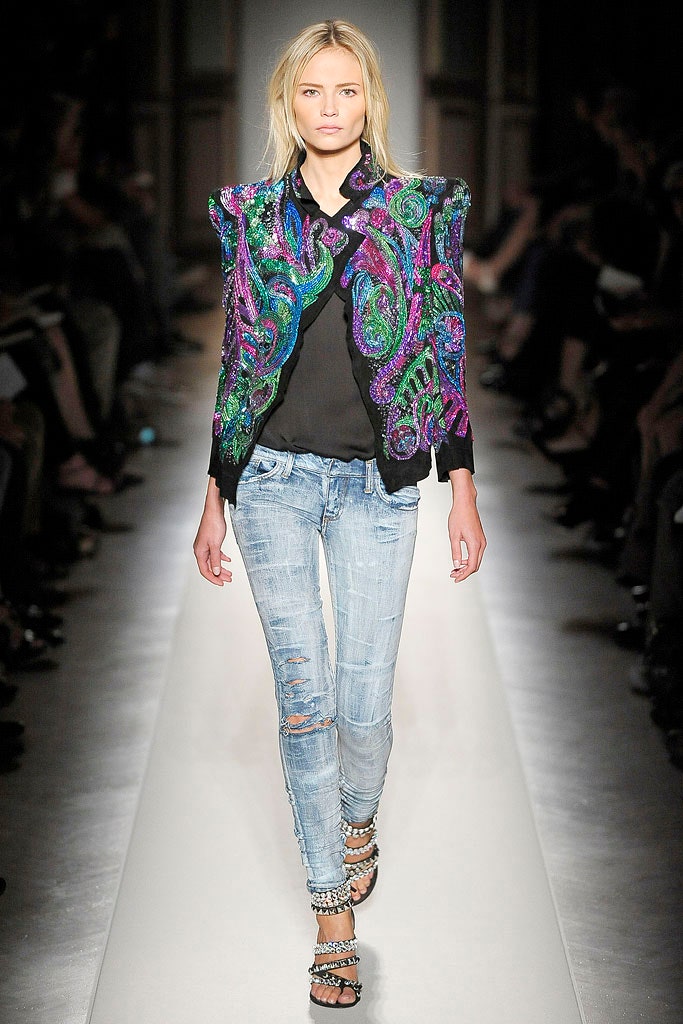 multi-colored sequined jacket