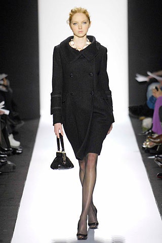 black wool fitted coat