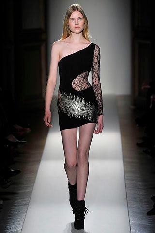 black fitted asymmetric dress