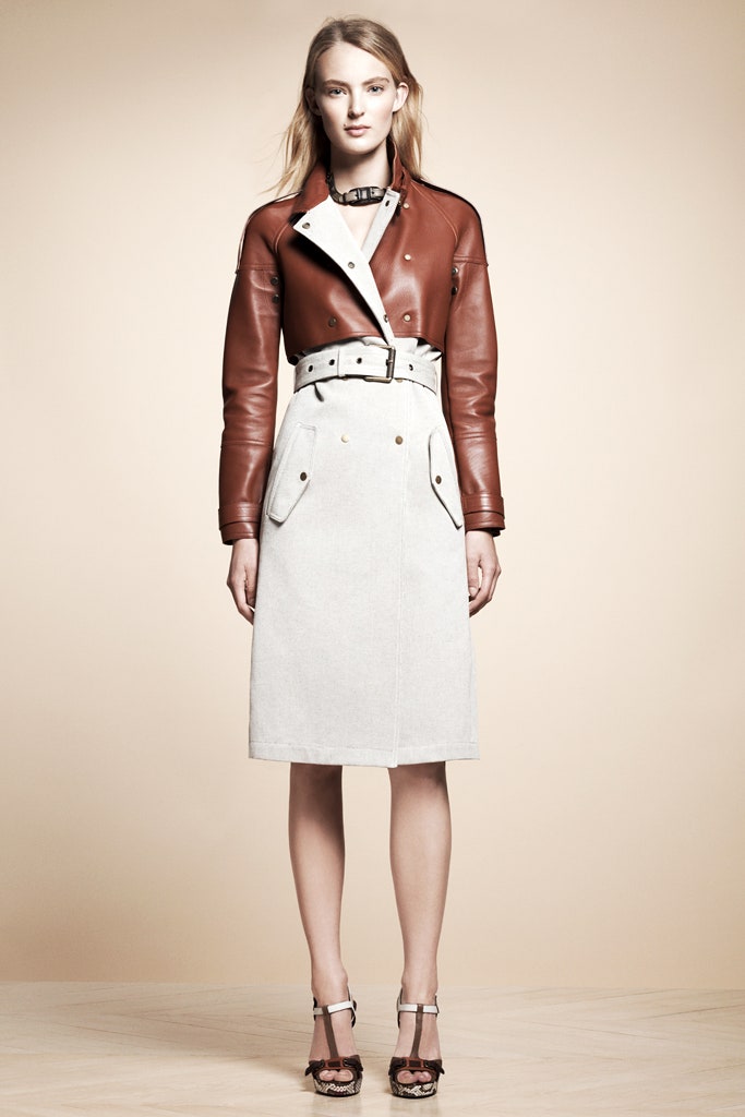 cropped brown leather jacket