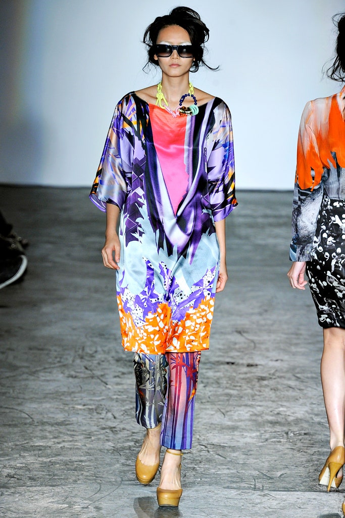 colorful silk top and pants