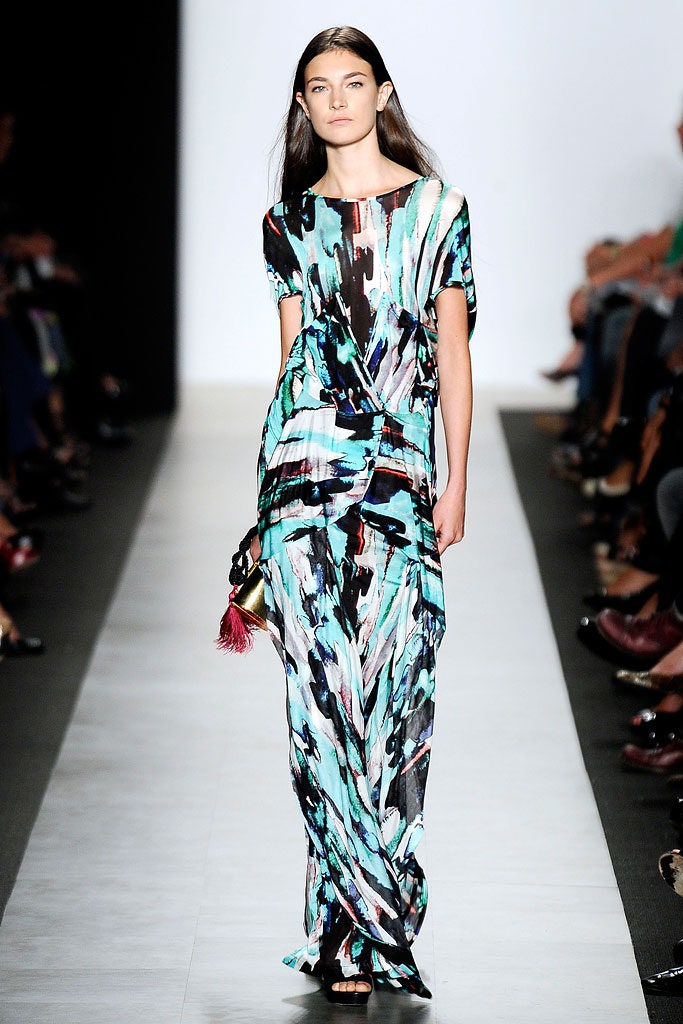 flowing printed maxi dress