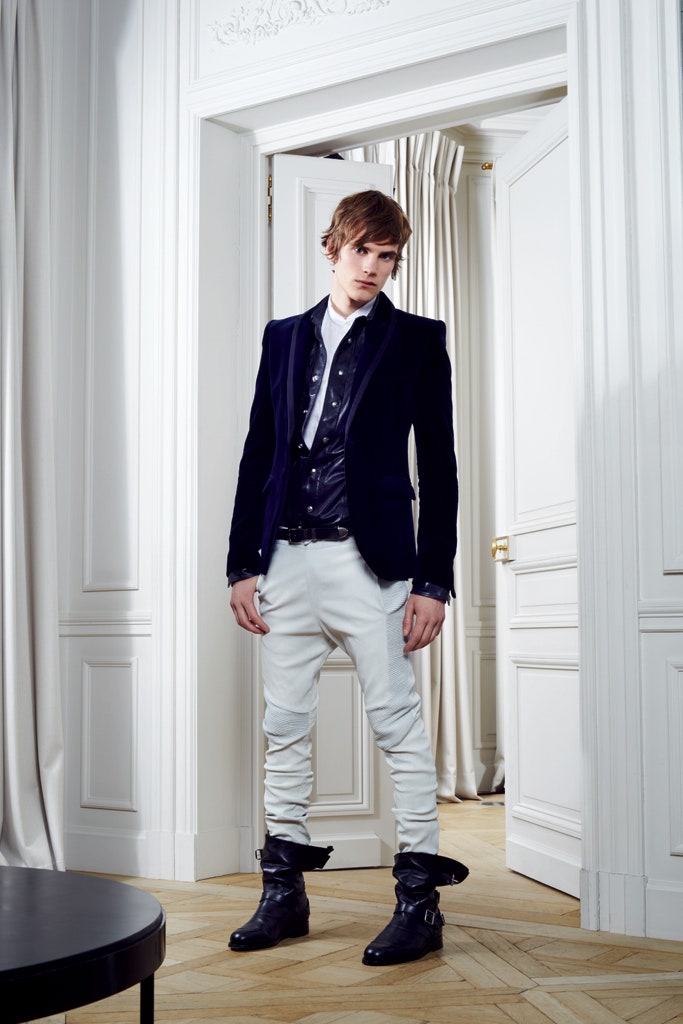 white cotton slim zippered pants