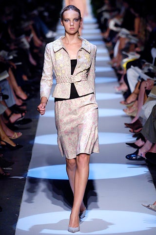 beige silk long-sleeve collared tailored embroidered blazer