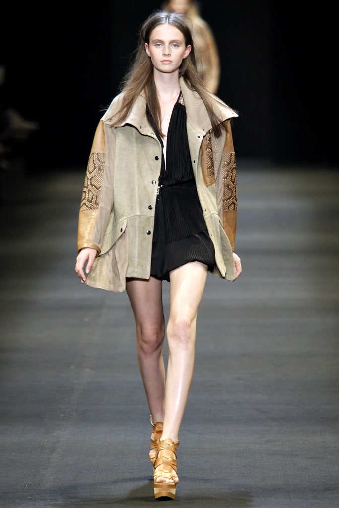 beige suede long-sleeve collared relaxed zippered pockets jacket