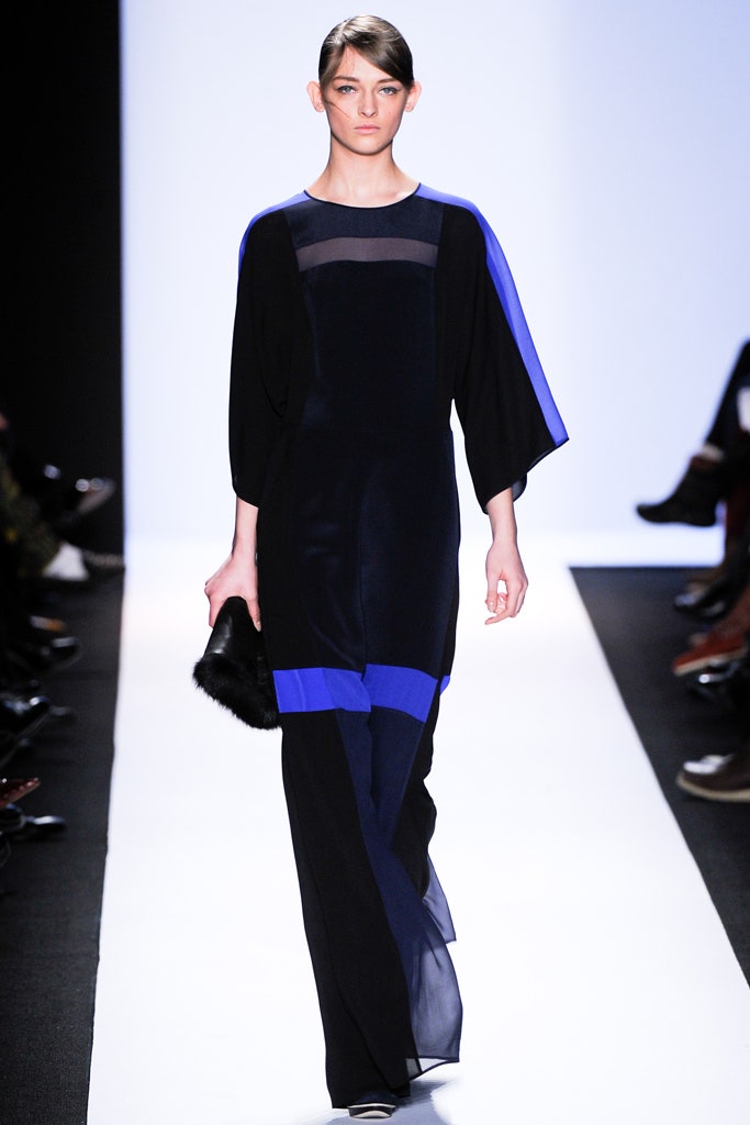 black and blue silk maxi dress