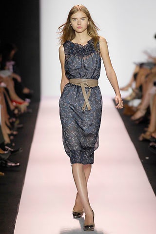 blue floral midi dress with belt