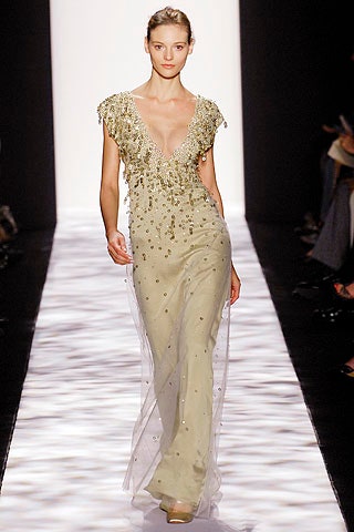 gold embellished sleeveless gown