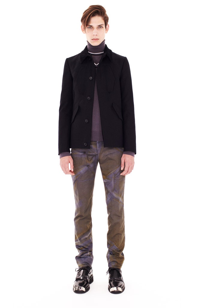 multi cotton slim straight-leg pants