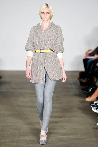 gray belted textured jacket