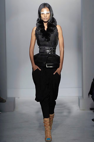 black leather sleeveless v-neck fitted belted top