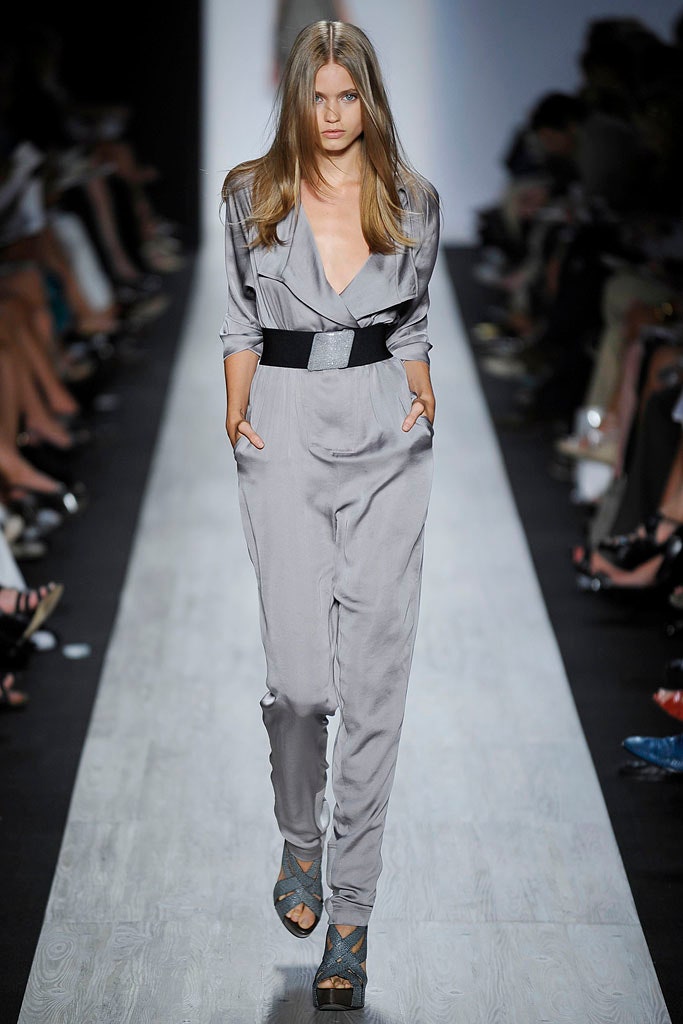 gray silk relaxed jumpsuit