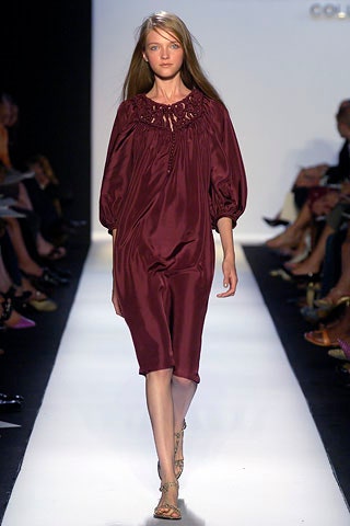 relaxed maroon silk dress