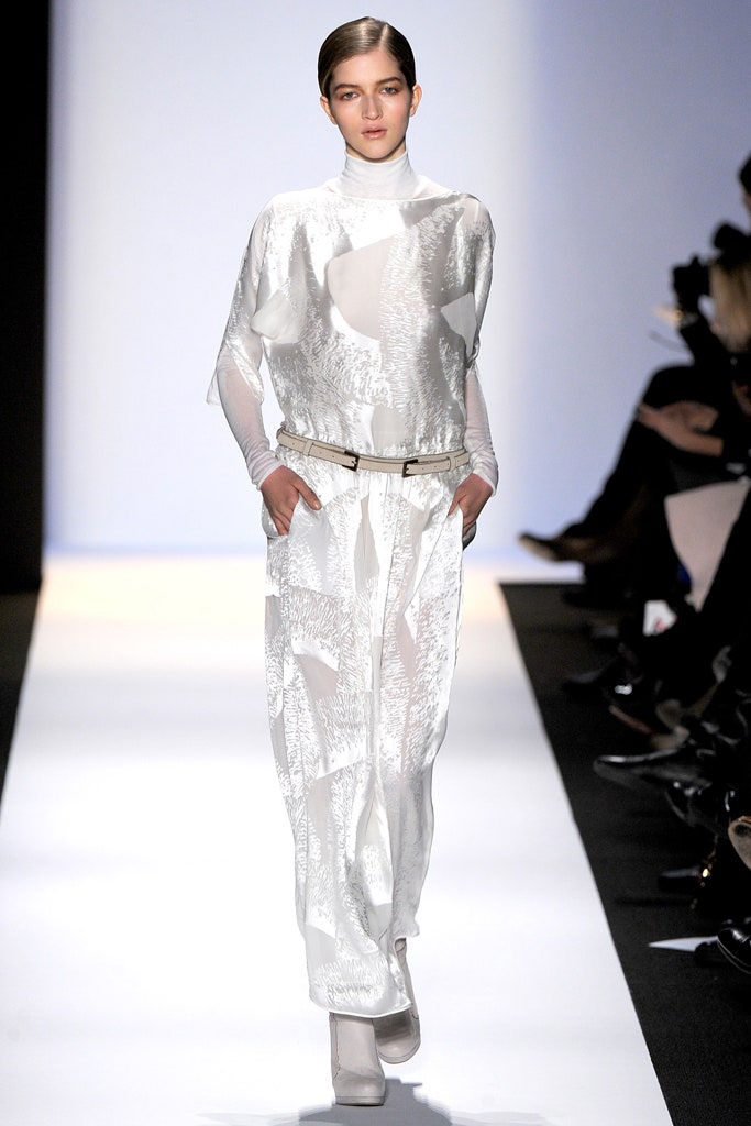 white silk relaxed top and pants