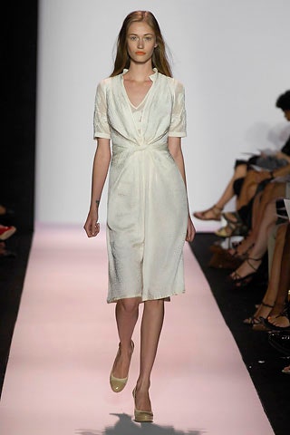 fitted white silk midi dress