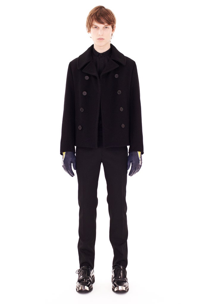 black wool jacket and pants