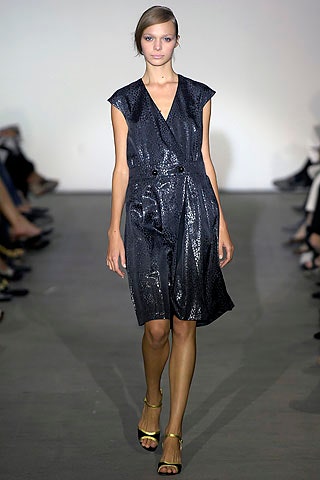 black sequined wrap midi-dress