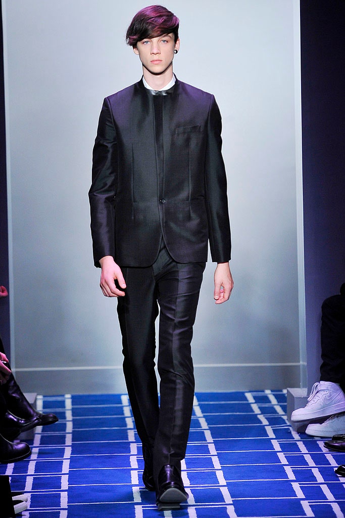 black tailored suit