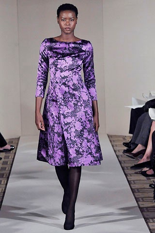 purple black floral midi dress