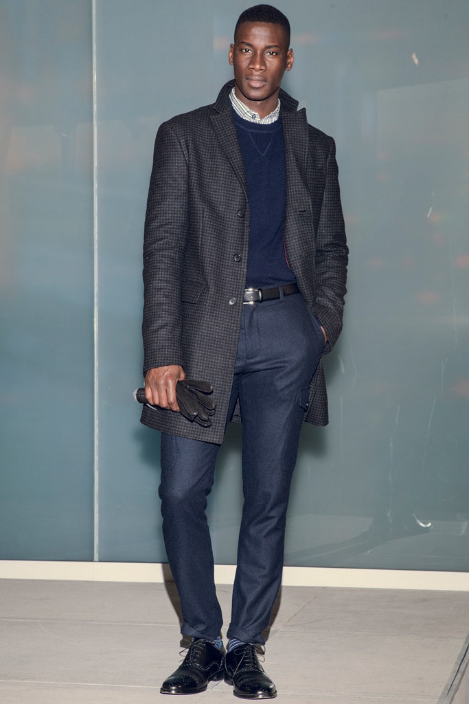 tailored black wool coat