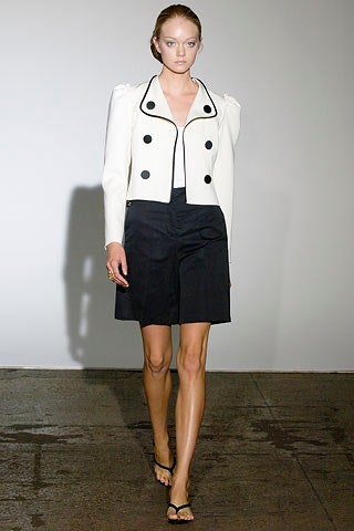 white cropped buttoned jacket