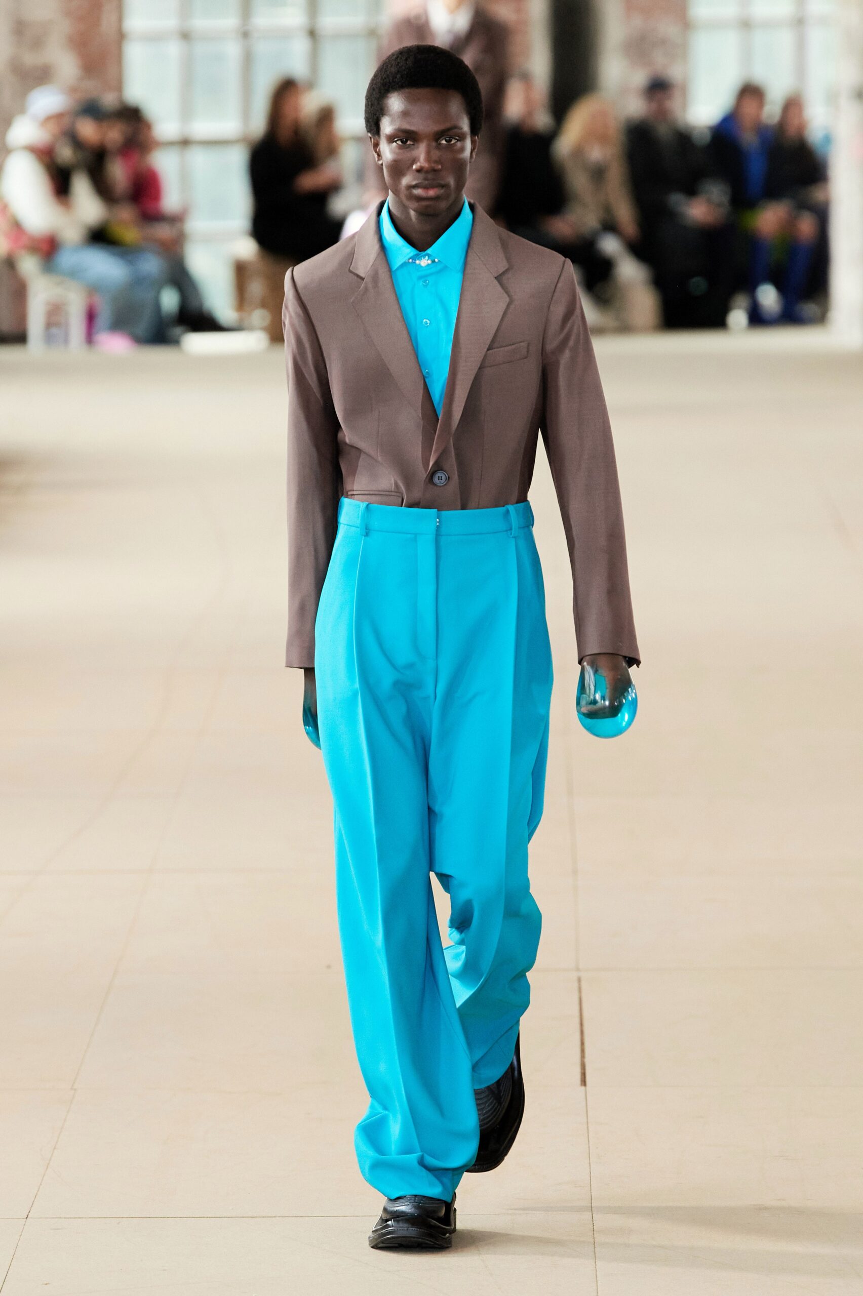 teal wide-leg high-waisted pants