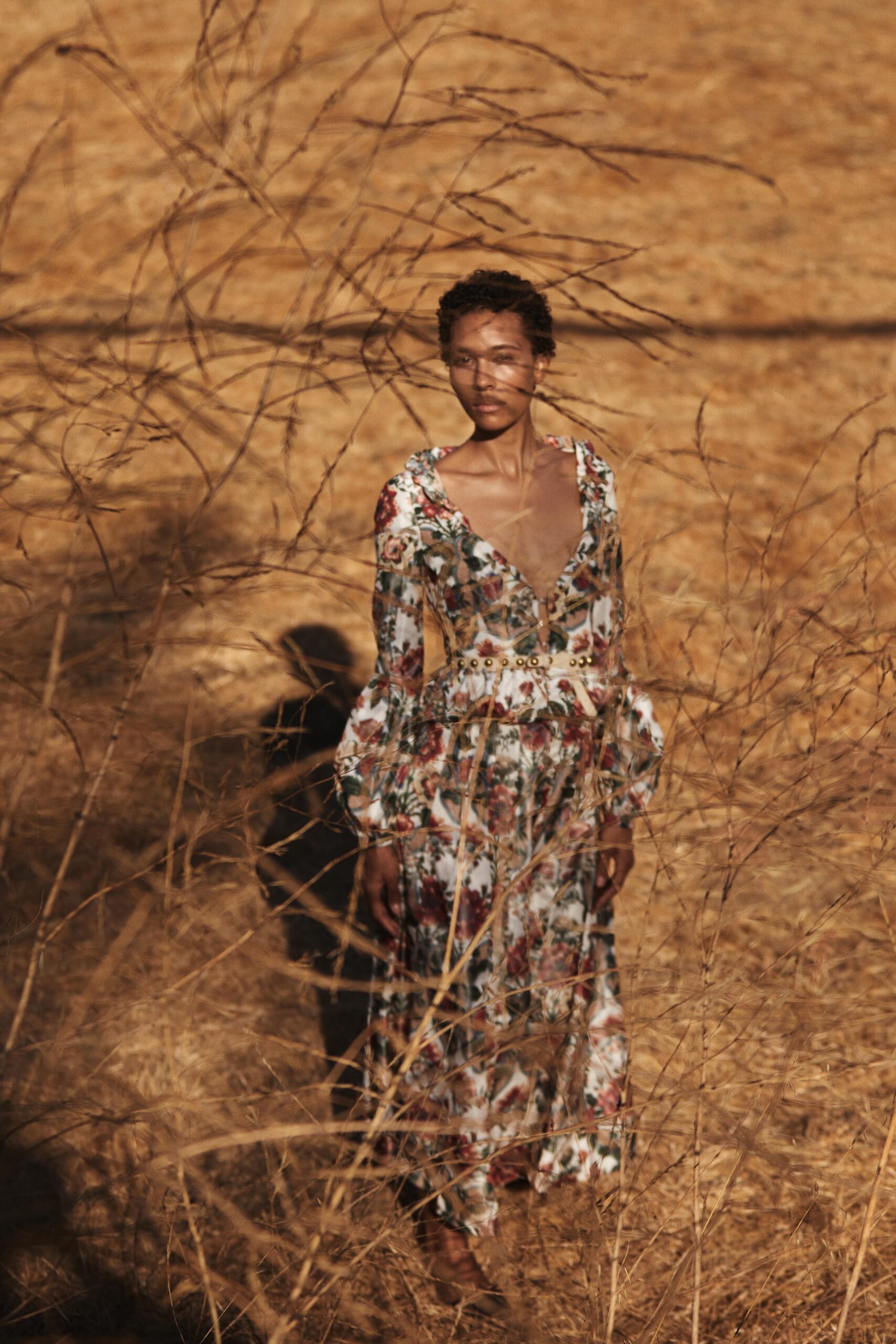 floral chiffon tiered maxi dress