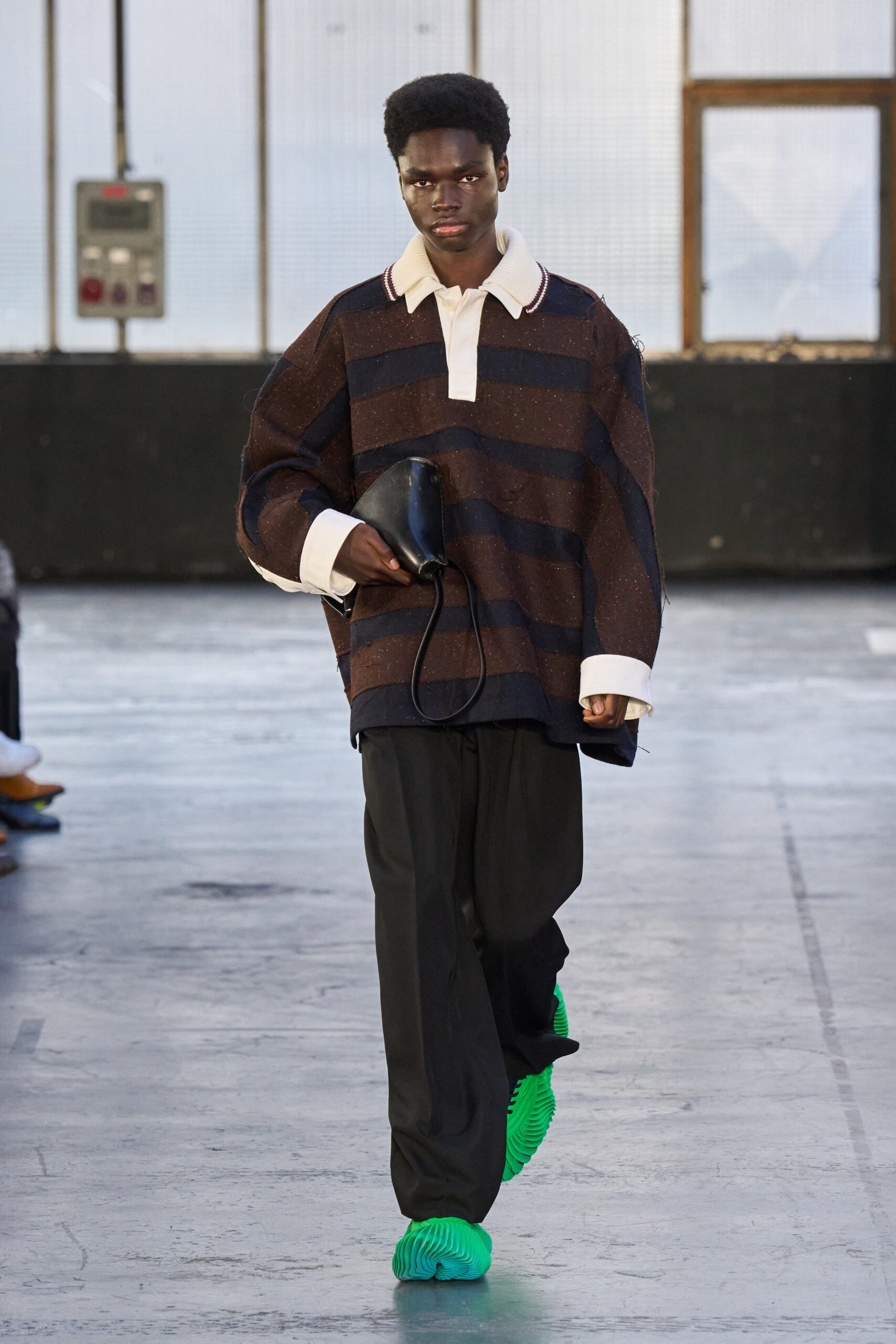 oversized striped knit sweater