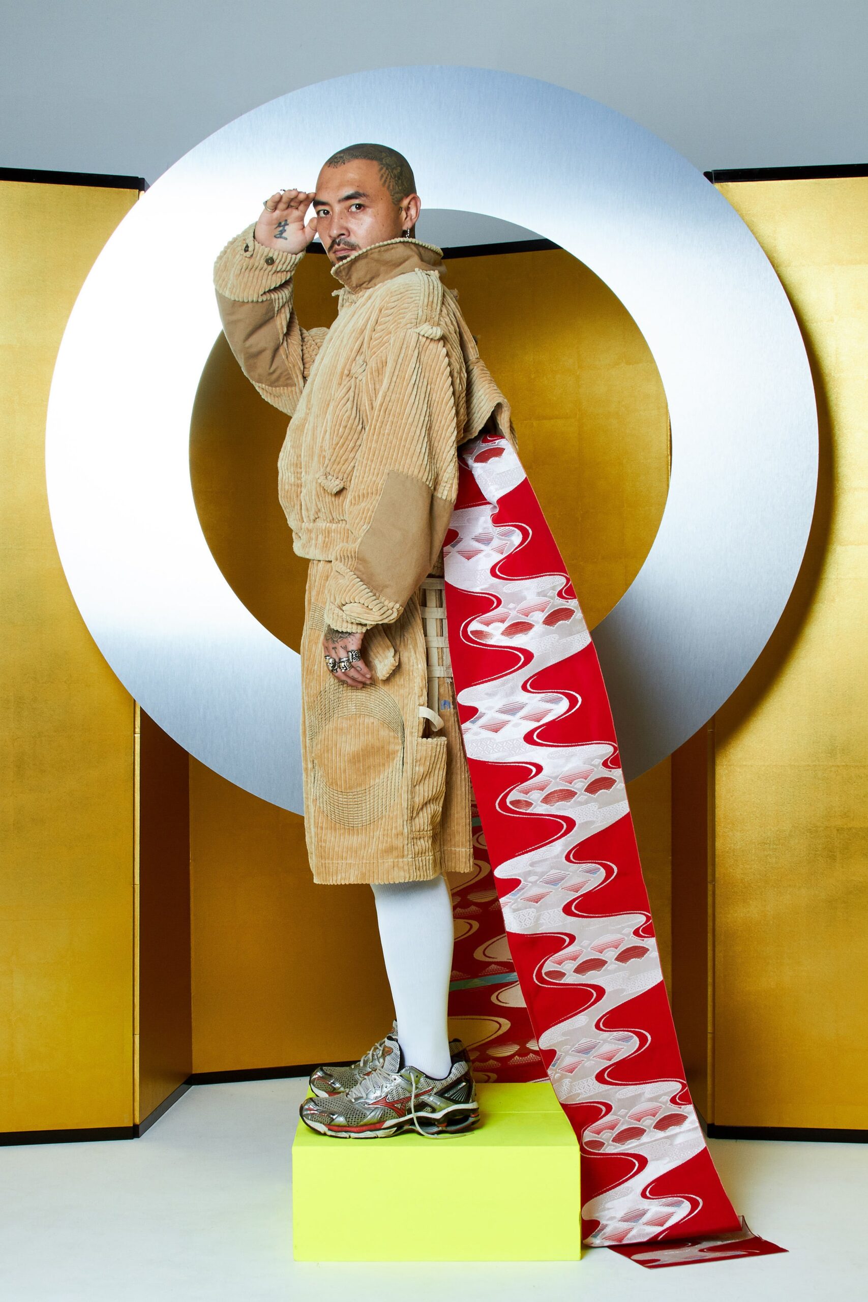 beige corduroy oversized jacket