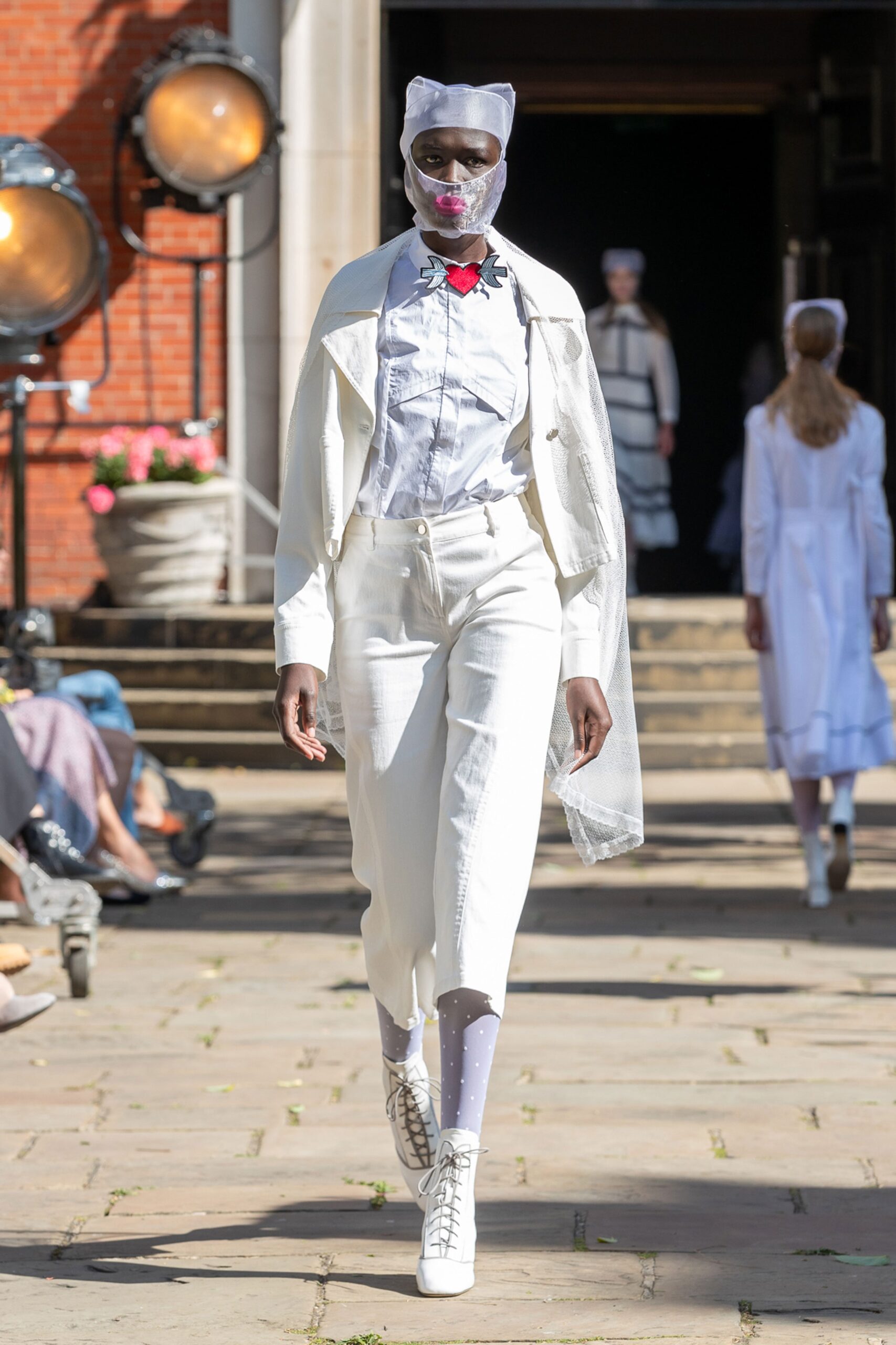 white open-front collared jacket