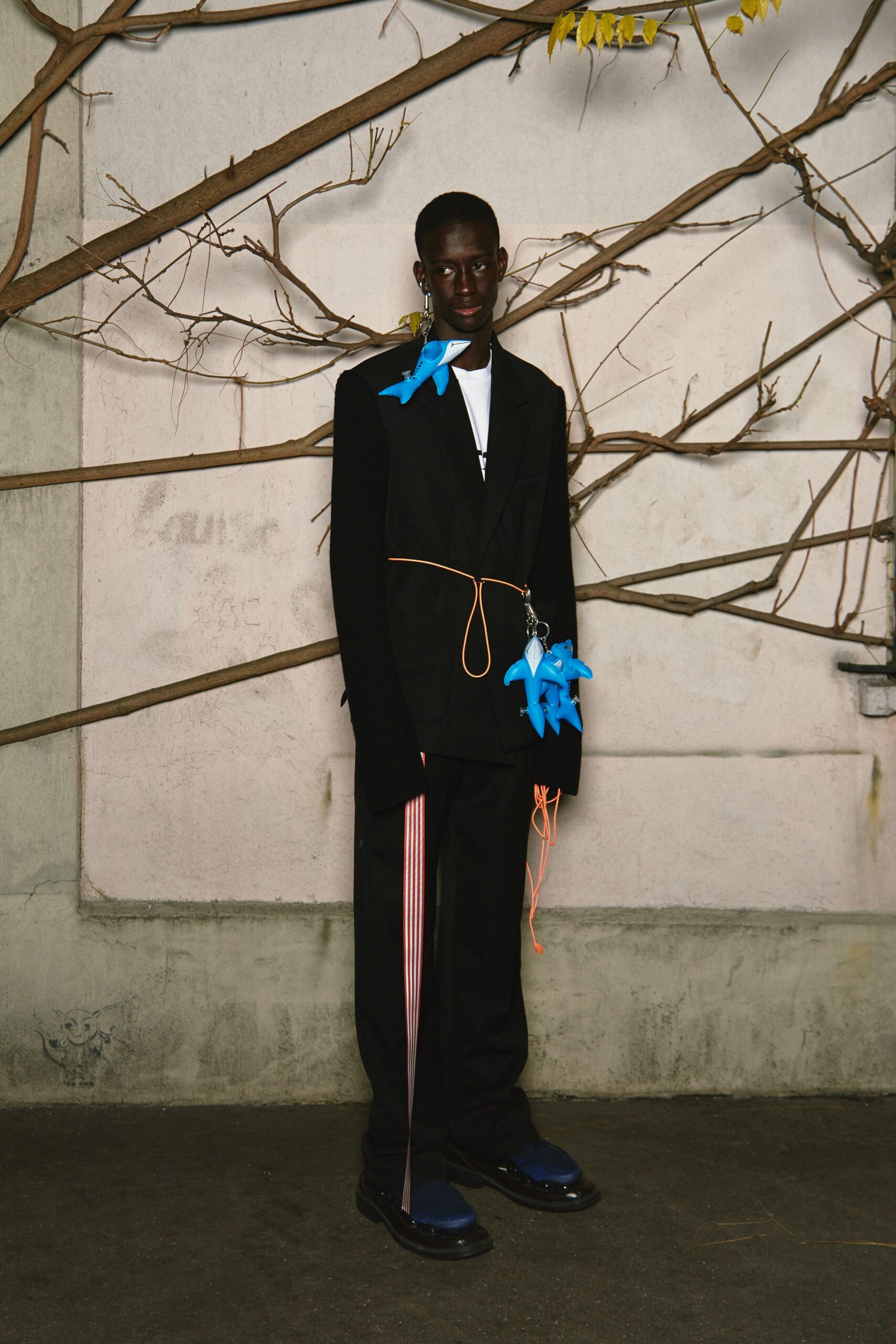 black belted tailored blazer