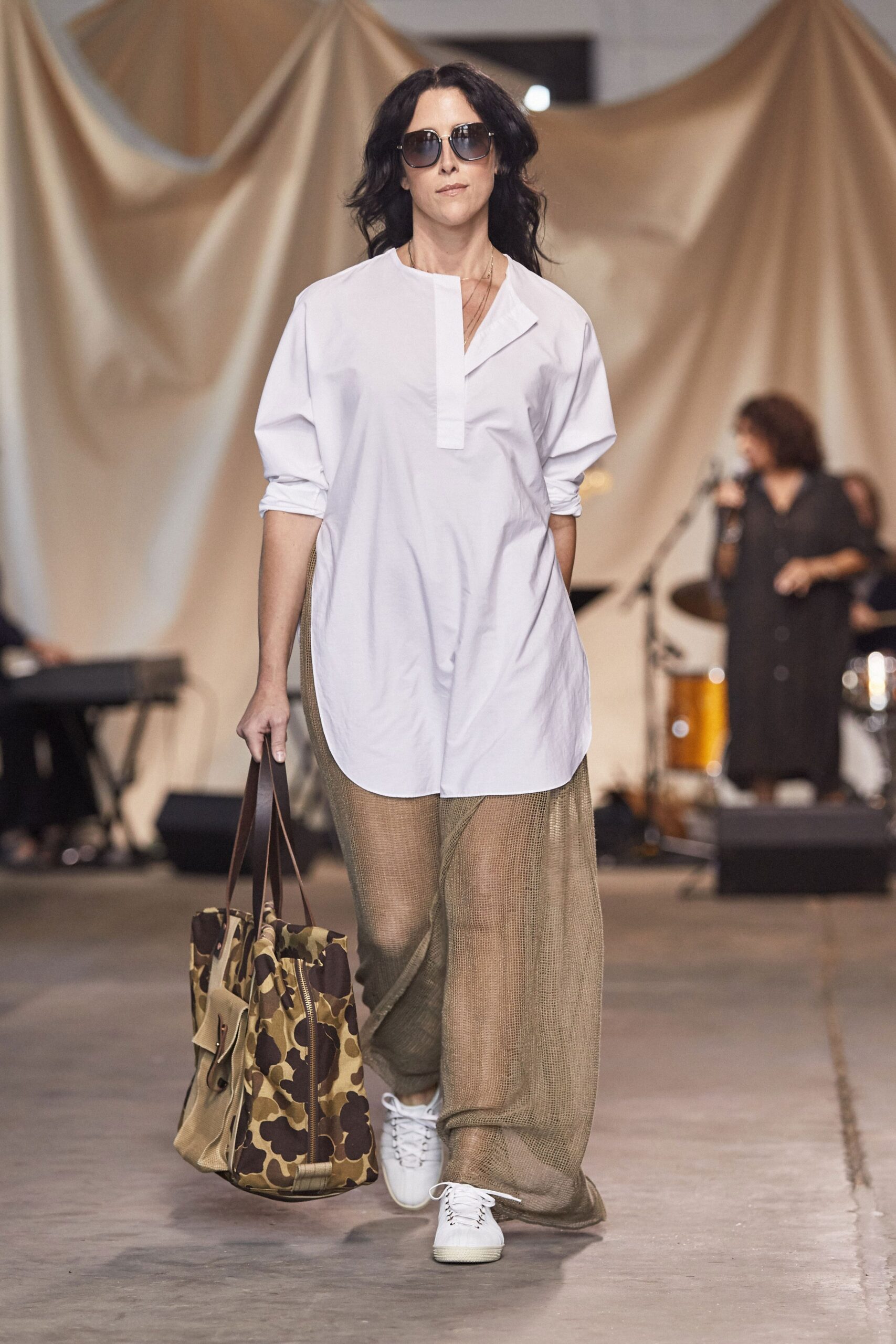 oversized white collared shirt