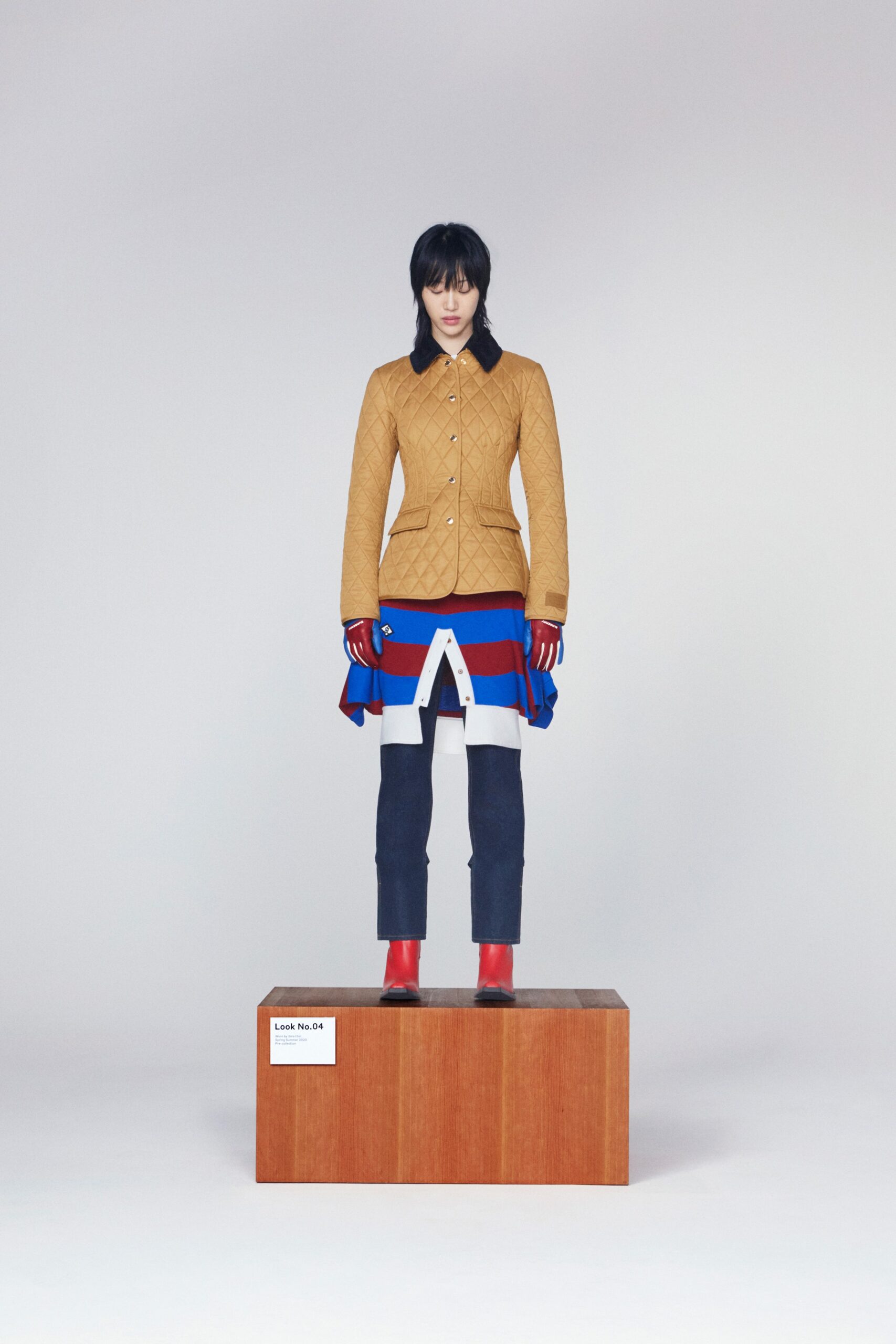 multi knit striped flared mini skirt