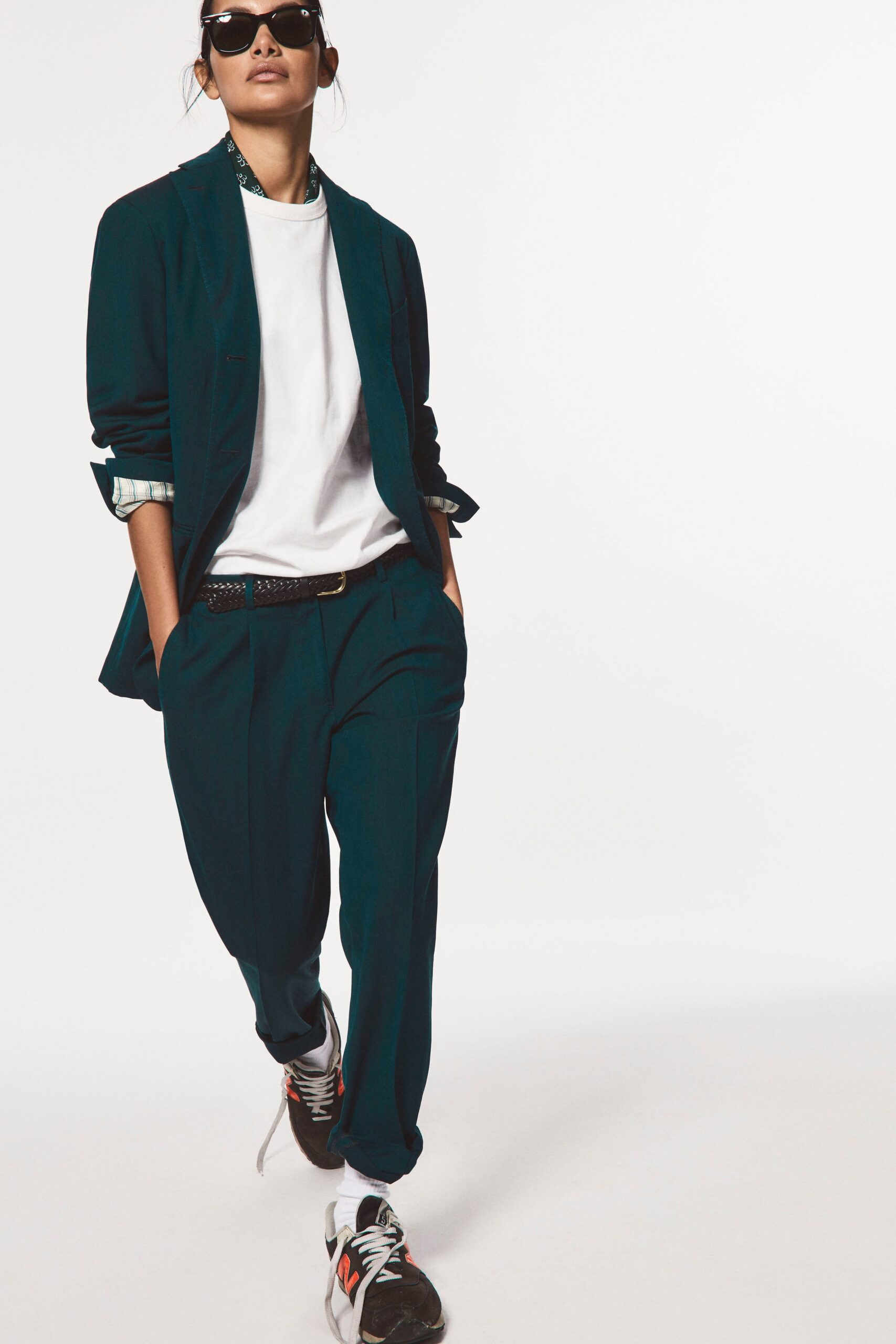 teal tailored blazer