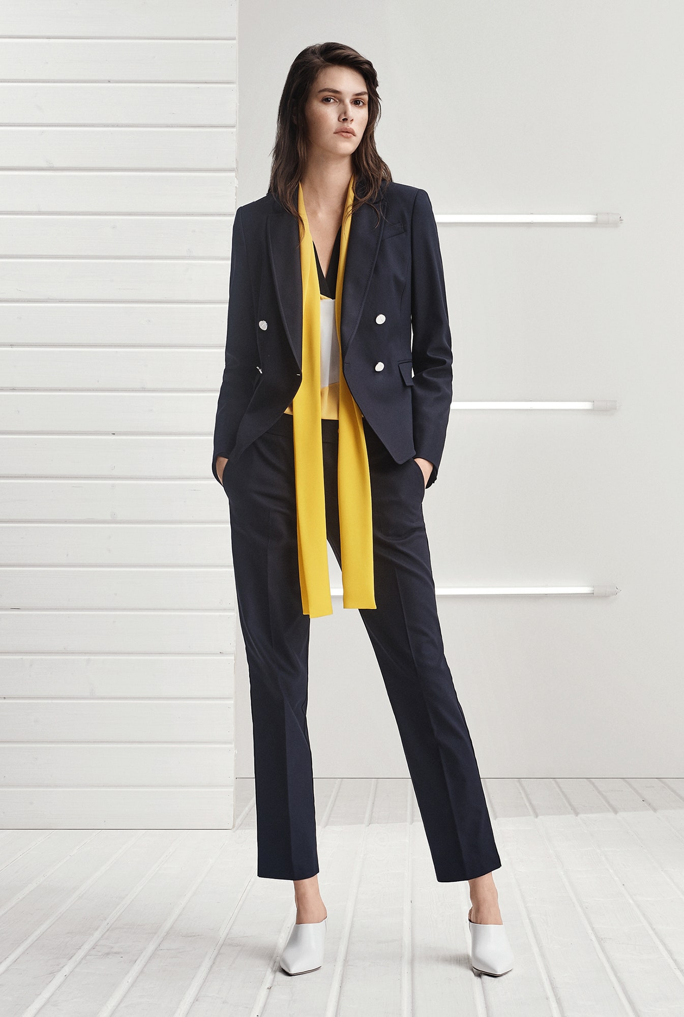 yellow unknown flowing scarf