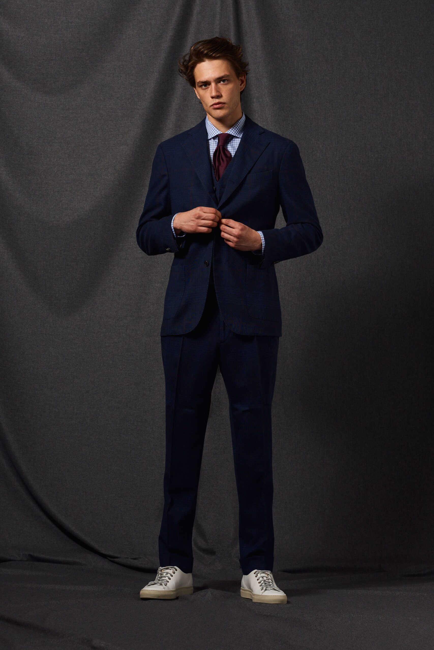 maroon satin shiny tie