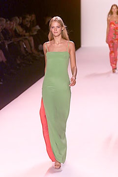 green color-block maxi dress
