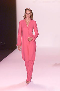 pink tailored longline blazer