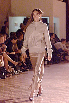 satin column skirt with slit