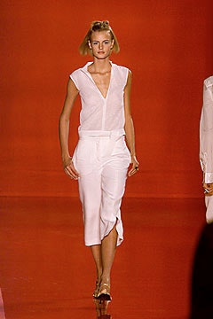 white deep V-neck jumpsuit