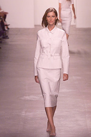white unknown long-sleeve collared tailored pockets belted jacket