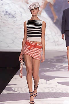 striped cropped knit top