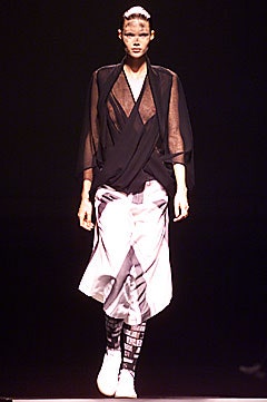 black chiffon long-sleeve v-neck draped sheer flowing blouse