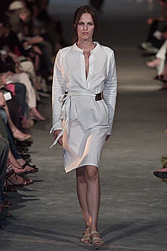 white belted shirt dress