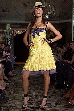 yellow ruched bow dress