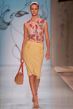 floral sleeveless blouse