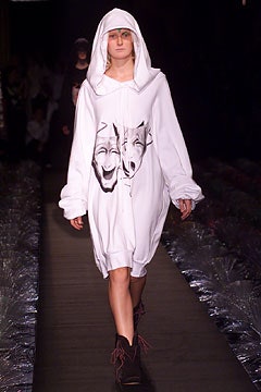 oversized white printed hoodie dress