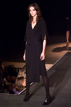 black wrap midi dress